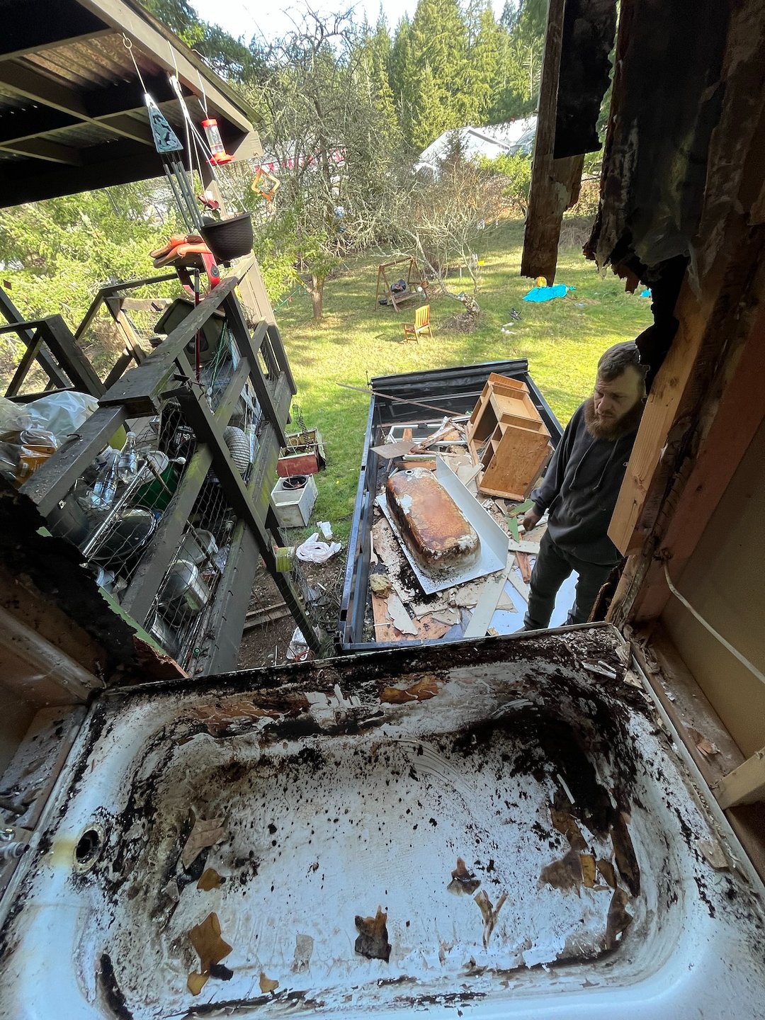 Bathroom Remodel with Mold Remediation and Exterior Wall Repair