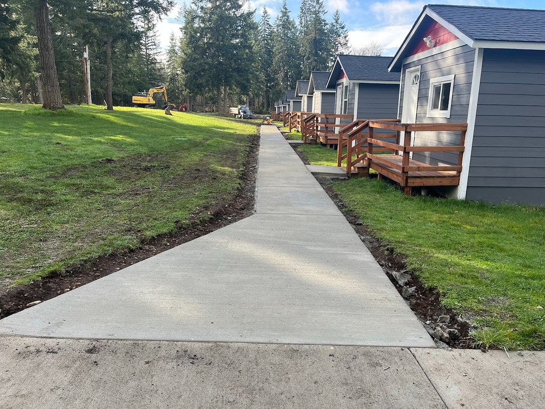 Concrete Sidewalk Installation in Roy, WA